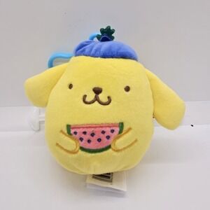 Squishmallows Pompompurin Plush Clip‎ Sanrio Watermelon NEW w/ Tags
